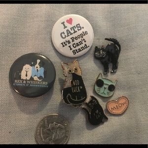 7 Piece Hot Topic Cat Button Set